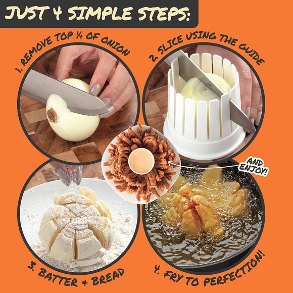 Kitchen Gadget Bundle -Zakarian Mandoline, Onion Bloom Kit, Rotary Cheese Grater - Picture 6 of 11